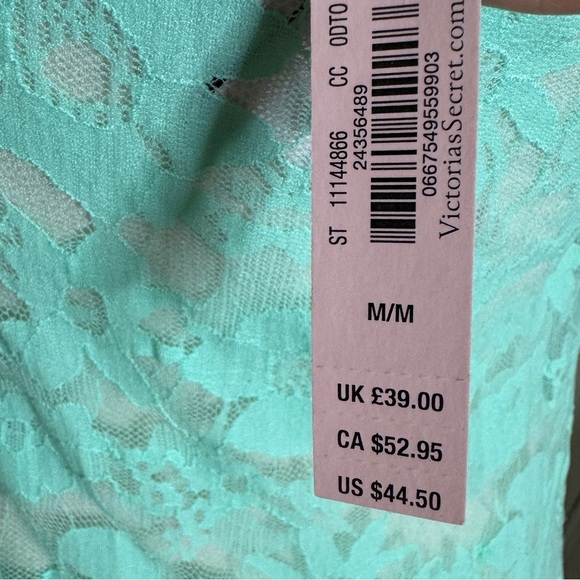 Victoria’s Secret Mint Green Lace Slip Dress Women’s Size Medium NEW NWT - Picture 7 of 9